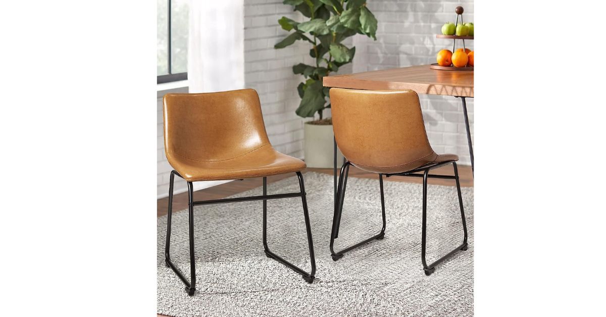 Waleaf Dining Chairs,Faux Leather Dining Chairs Set